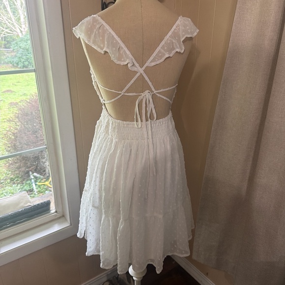 Lulus Dresses & Skirts - Lulu's White Backless Ruffle Dress